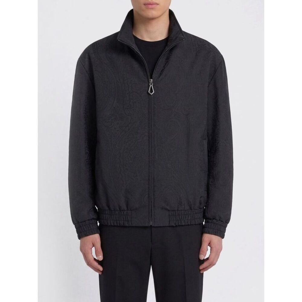 Etro Men Paisley Pattern Nylon Bomber Jacket Etro